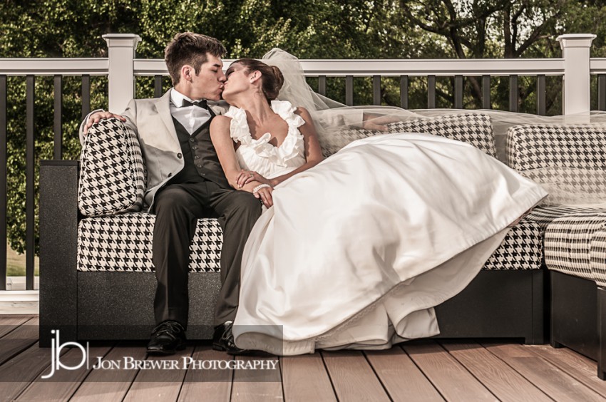 Black and White Bride and Groom - Indiana Wedding Photography